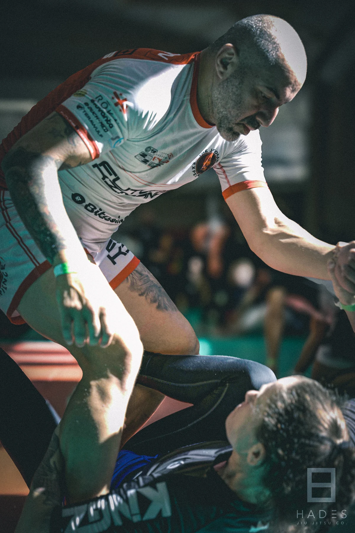 No-Gi BJJ drilling in training
