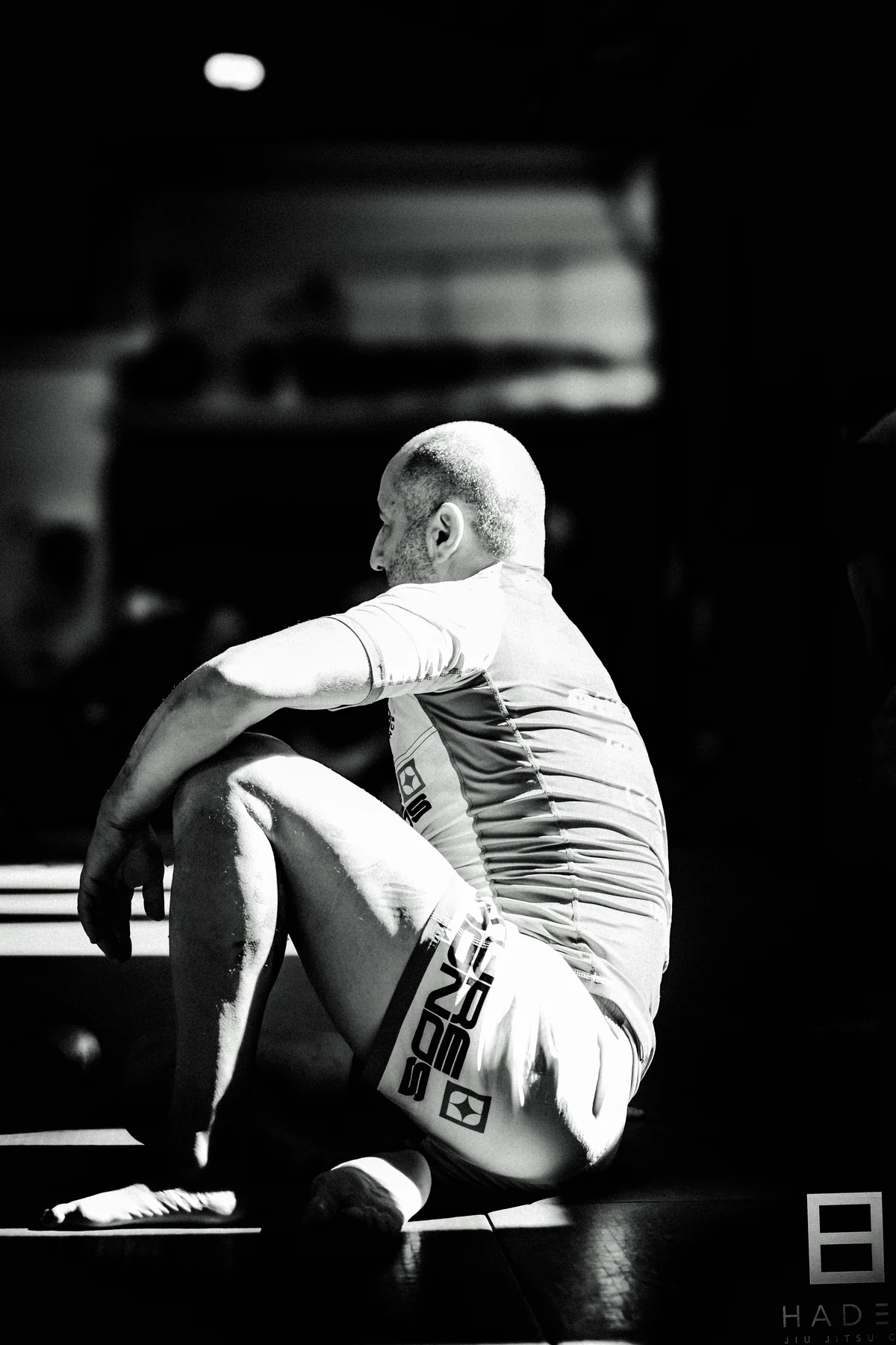BJJ student on the mats