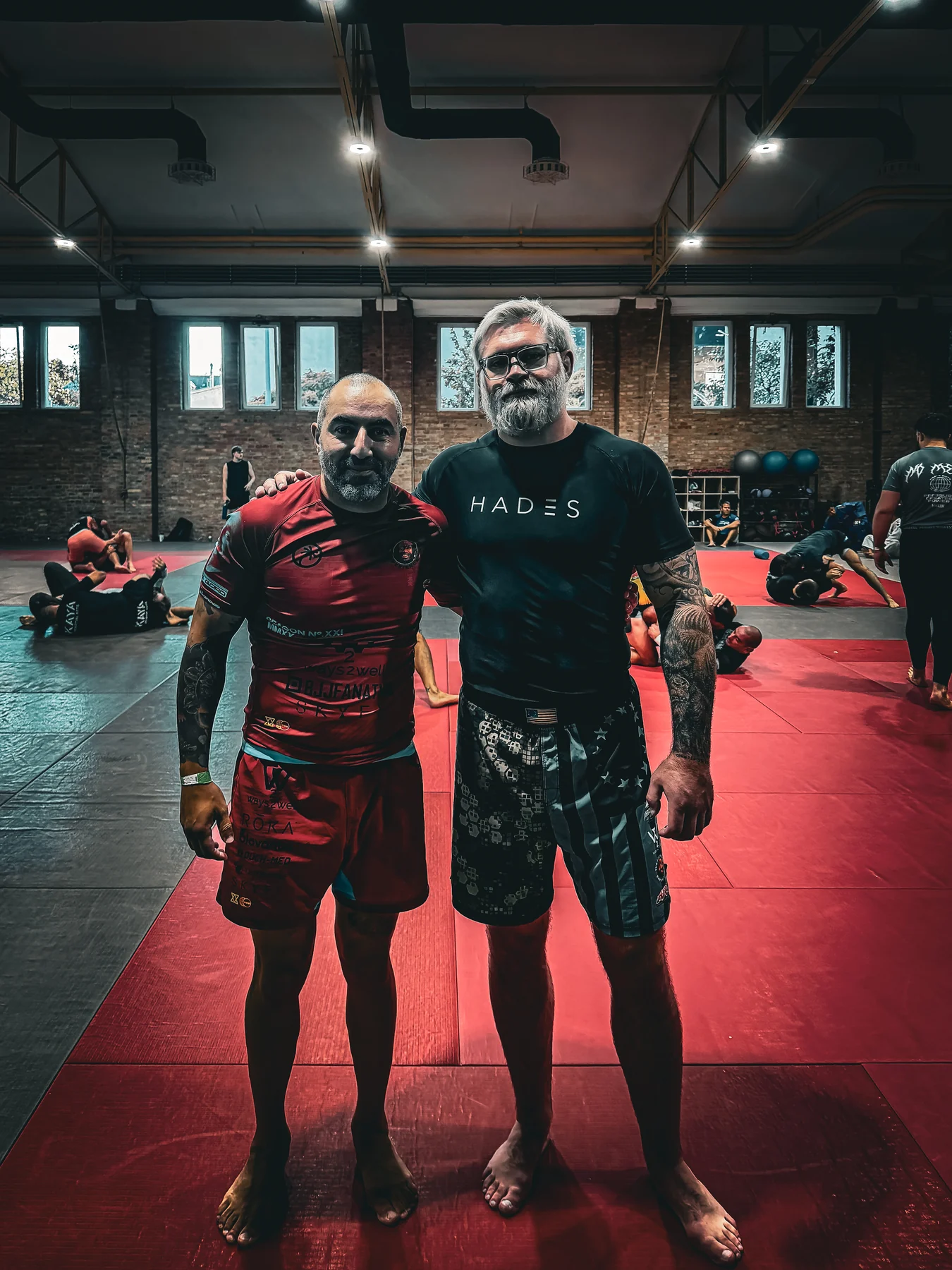 BJJ students on the mats